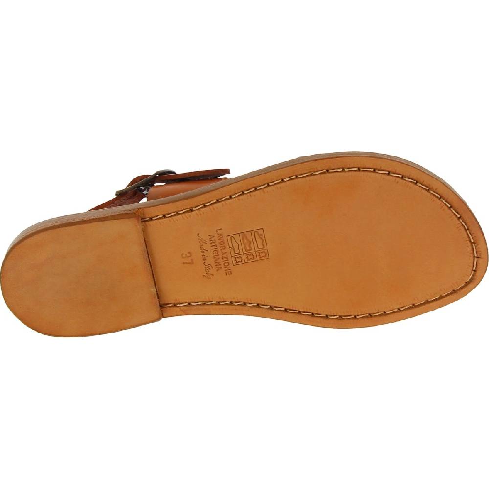 Lartigiano Del Cuoio Sandali Francescani Donna Artigianali In Pelle Color Cuoio