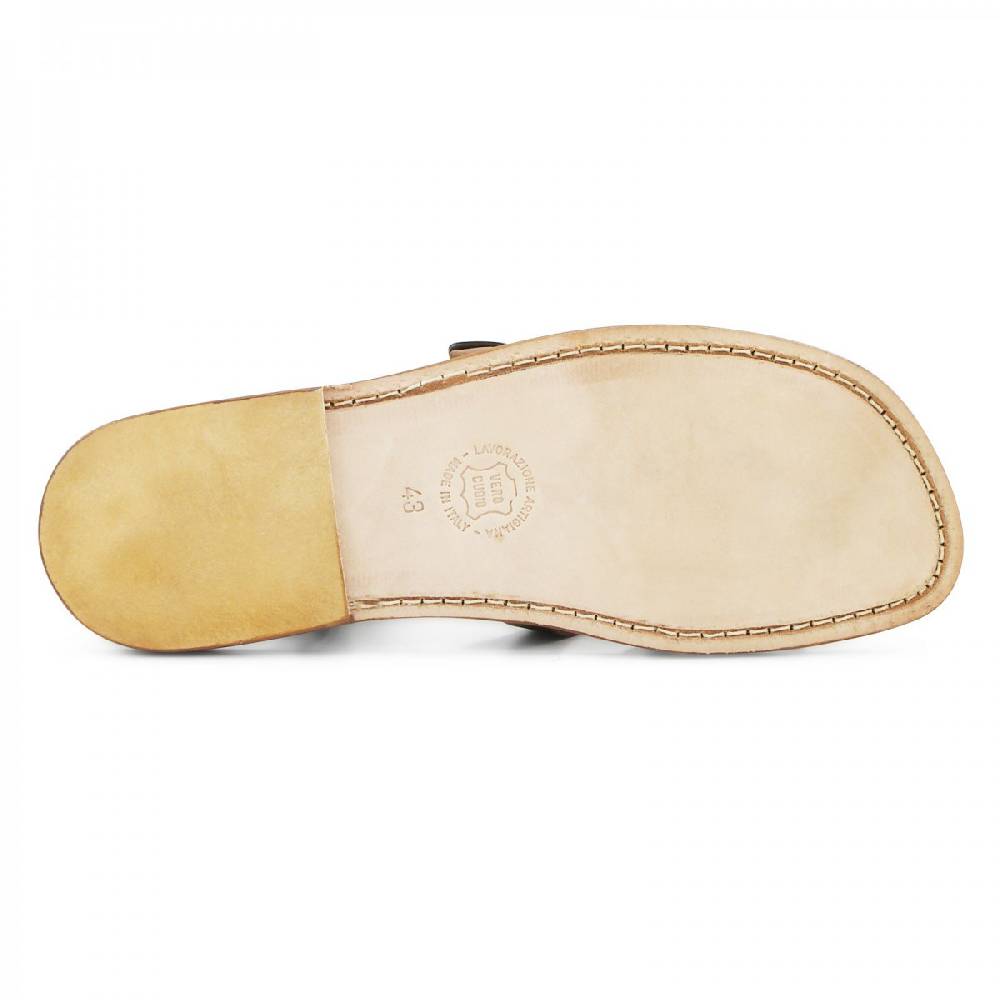 Lartigiano Del Cuoio Sandali Frate In Pelle Bicolore Fatti A Mano