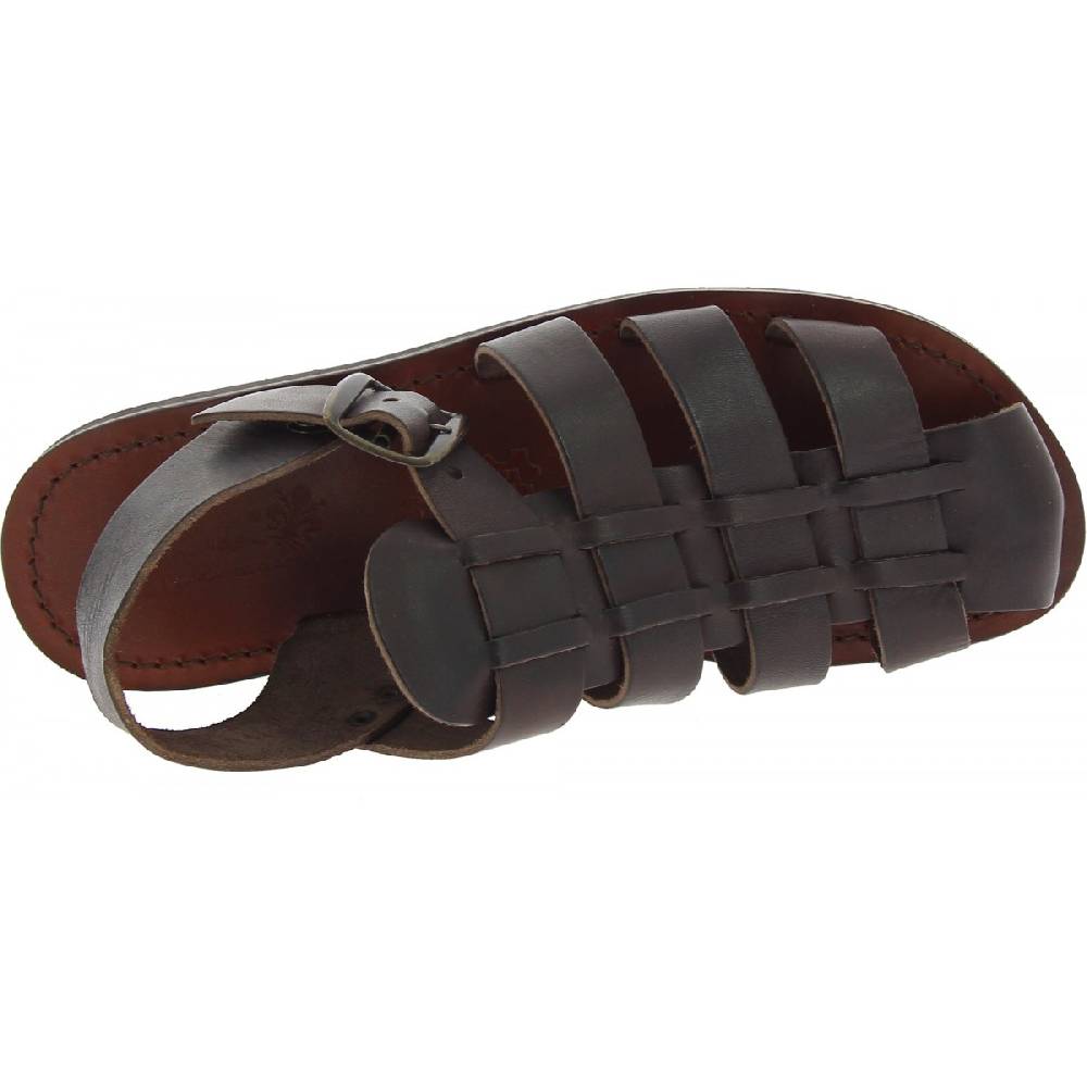 Lartigiano Del Cuoio Sandali Frate Uomo Fatti A Mano In Pelle Color Testa Di Moro