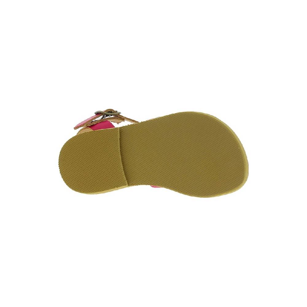 Lartigiano Del Cuoio Sandali Gladiatore Da Bambina In Pelle Di Vitello Fucsia Chiusura Con Fibbia