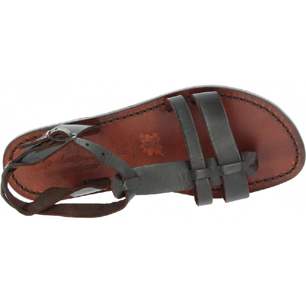 Lartigiano Del Cuoio Sandali Gladiatore Da Donna In Pelle Testa Di Moro