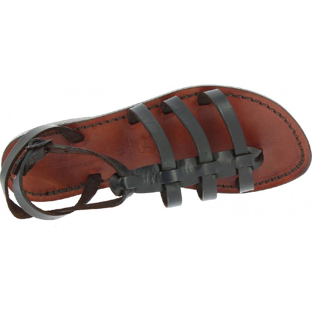 Lartigiano Del Cuoio Sandali Gladiatore Donna In Pelle Marrone Fatti A Mano In Italia