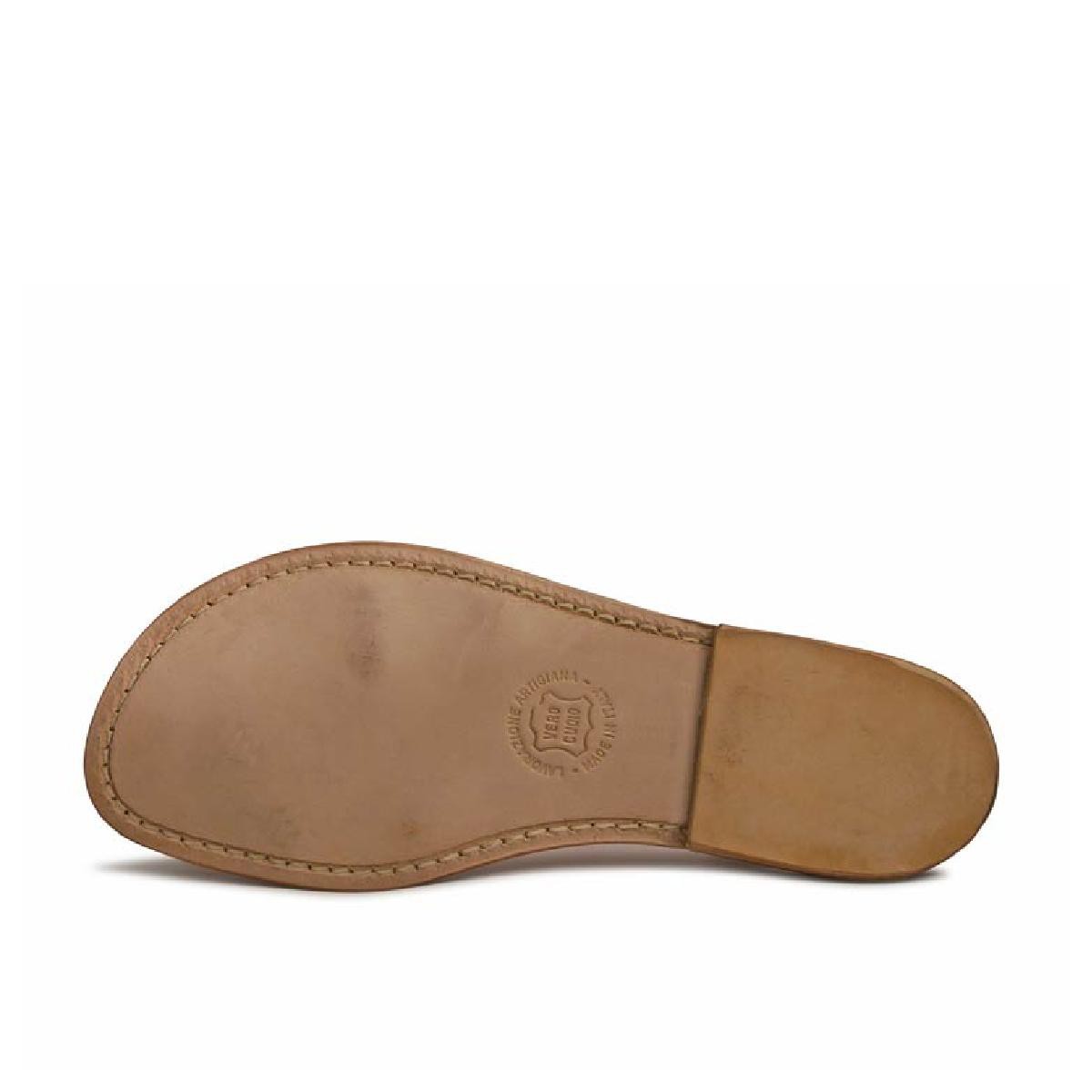 Lartigiano Del Cuoio Sandali Gladiatore Fatti A Mano In Pelle Laminata Bronzo