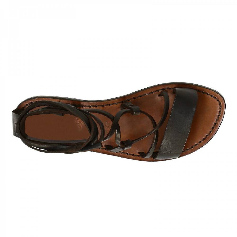 Lartigiano Del Cuoio Sandali Gladiatore Fatti A Mano In Pelle Testa Di Moro