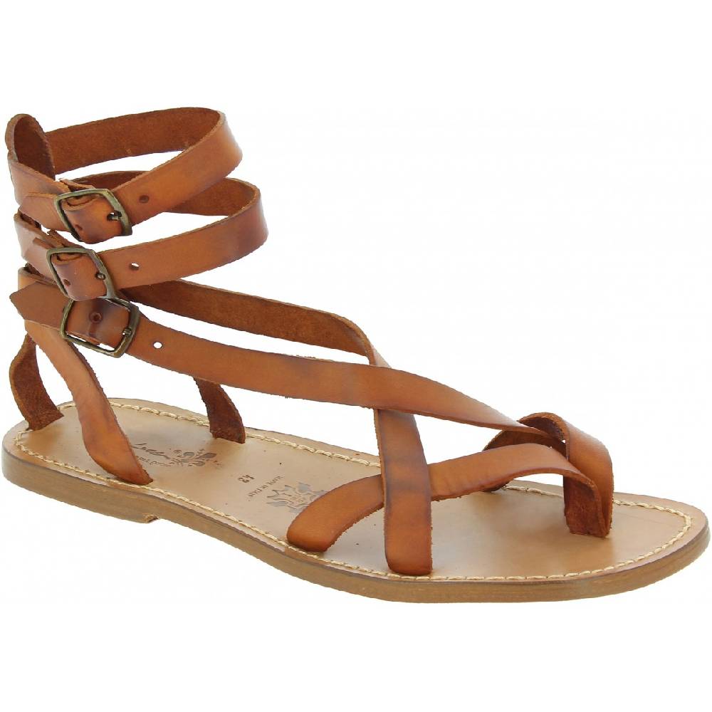 Lartigiano Del Cuoio Sandali gladiatore uomo in pelle color cuoio antico