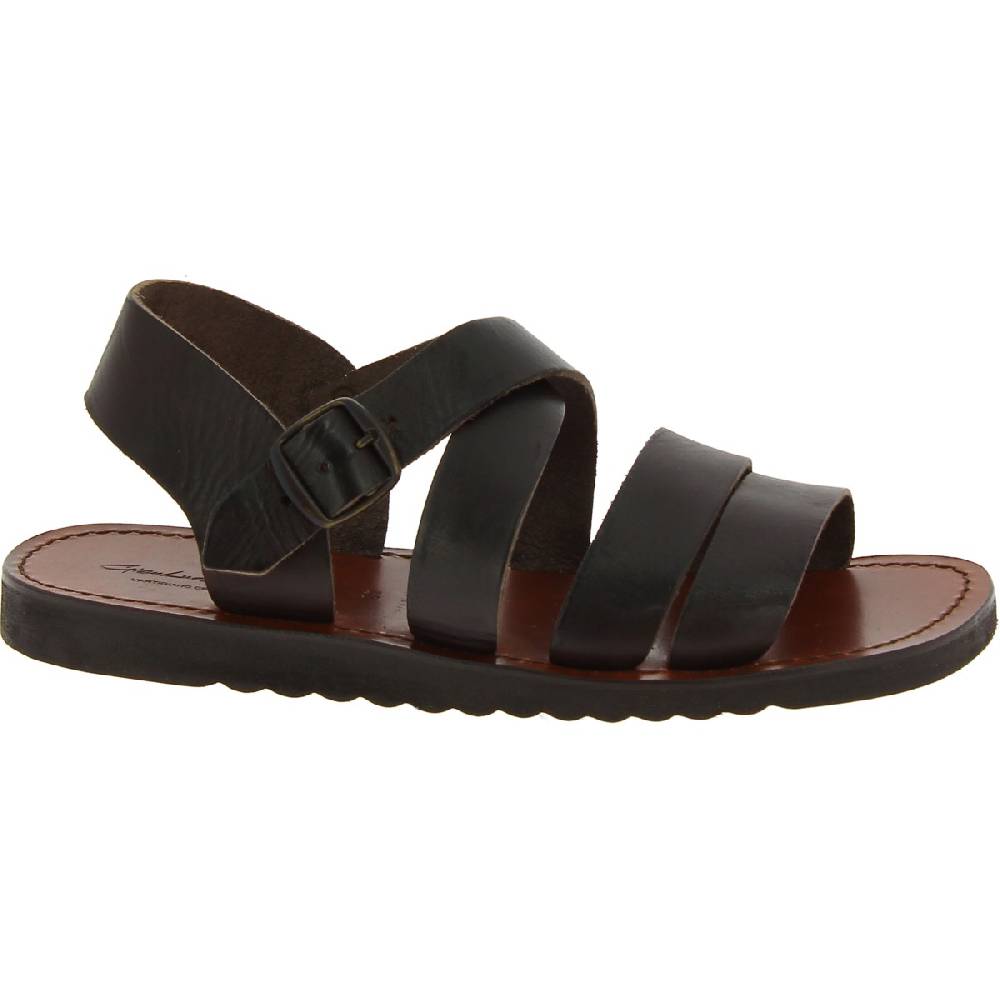 Lartigiano Del Cuoio Sandali In Pelle Testa Di Moro Da Uomo Fatti A Mano