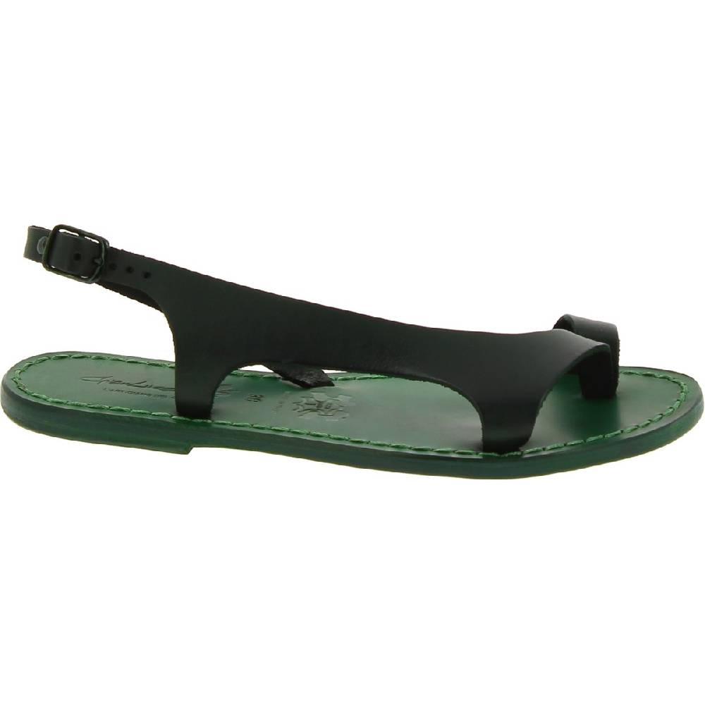 Lartigiano Del Cuoio Sandali Infradito Da Donna Artigianali In Pelle Verde