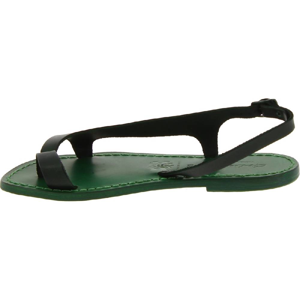 Lartigiano Del Cuoio Sandali Infradito Da Donna Artigianali In Pelle Verde