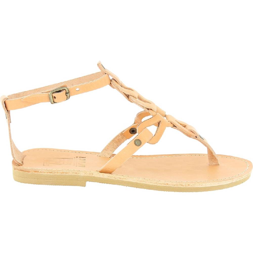 Lartigiano Del Cuoio Sandali Infradito Da Donna Con Lacci Incrociati Fatti A Mano In Pelle Di Vitello Nude