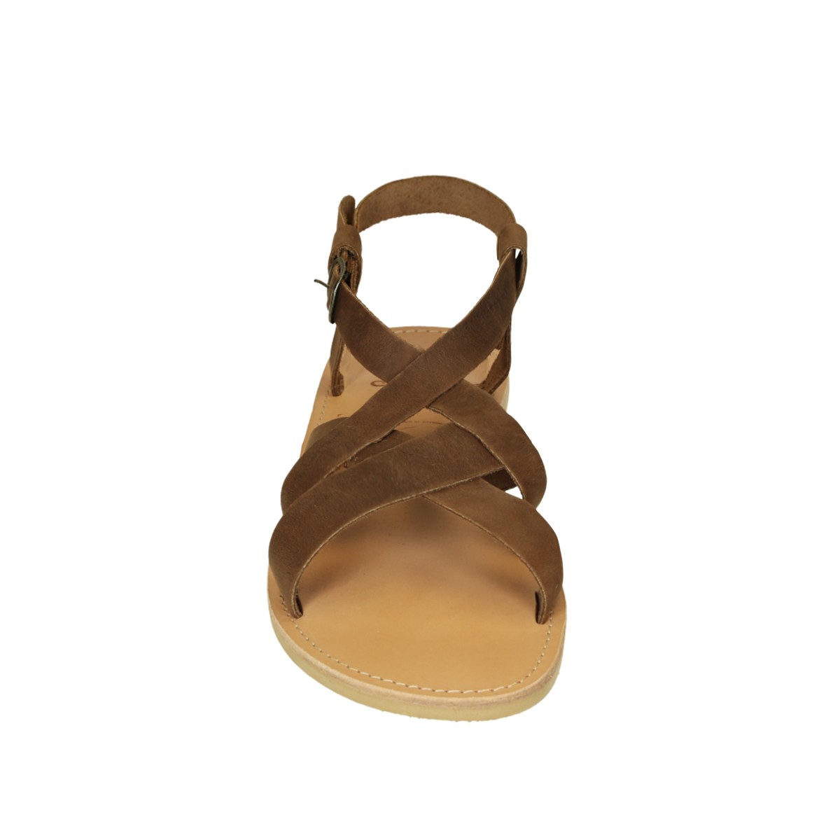 Lartigiano Del Cuoio Sandali Infradito Da Uomo In Pelle Nabuk Marrone Fatti A Mano