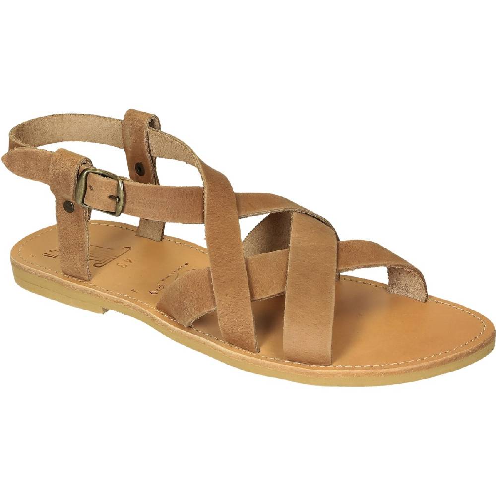 Lartigiano Del Cuoio Sandali infradito da uomo in pelle nabuk nude fatti a mano