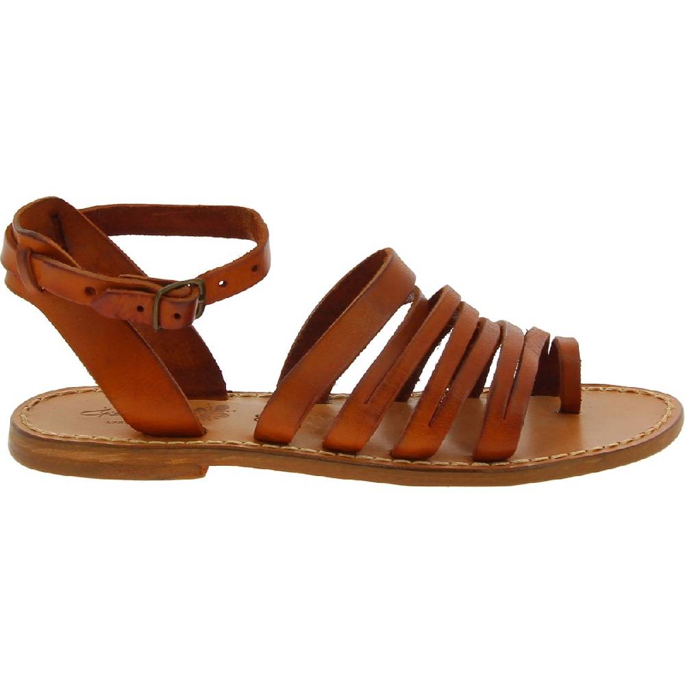 Lartigiano Del Cuoio Sandali Infradito Donna Fatti A Mano In Pelle Colore Cuoio