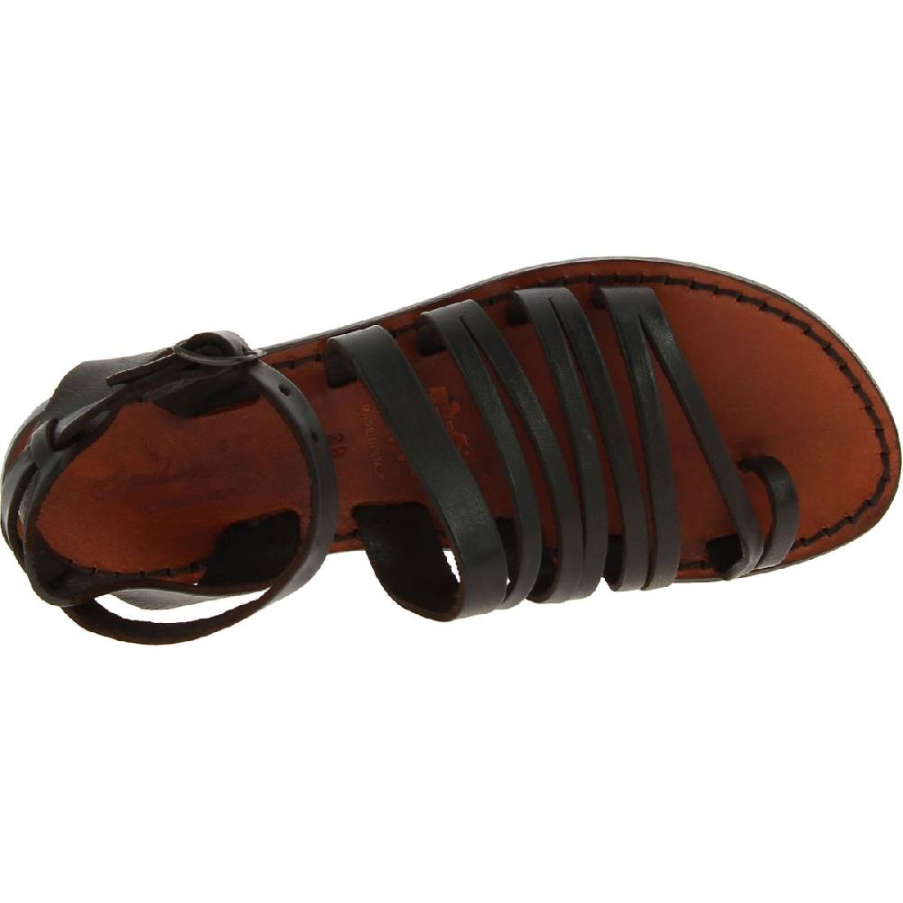 Lartigiano Del Cuoio Sandali Infradito Donna Fatti A Mano In Pelle Marrone Scuro