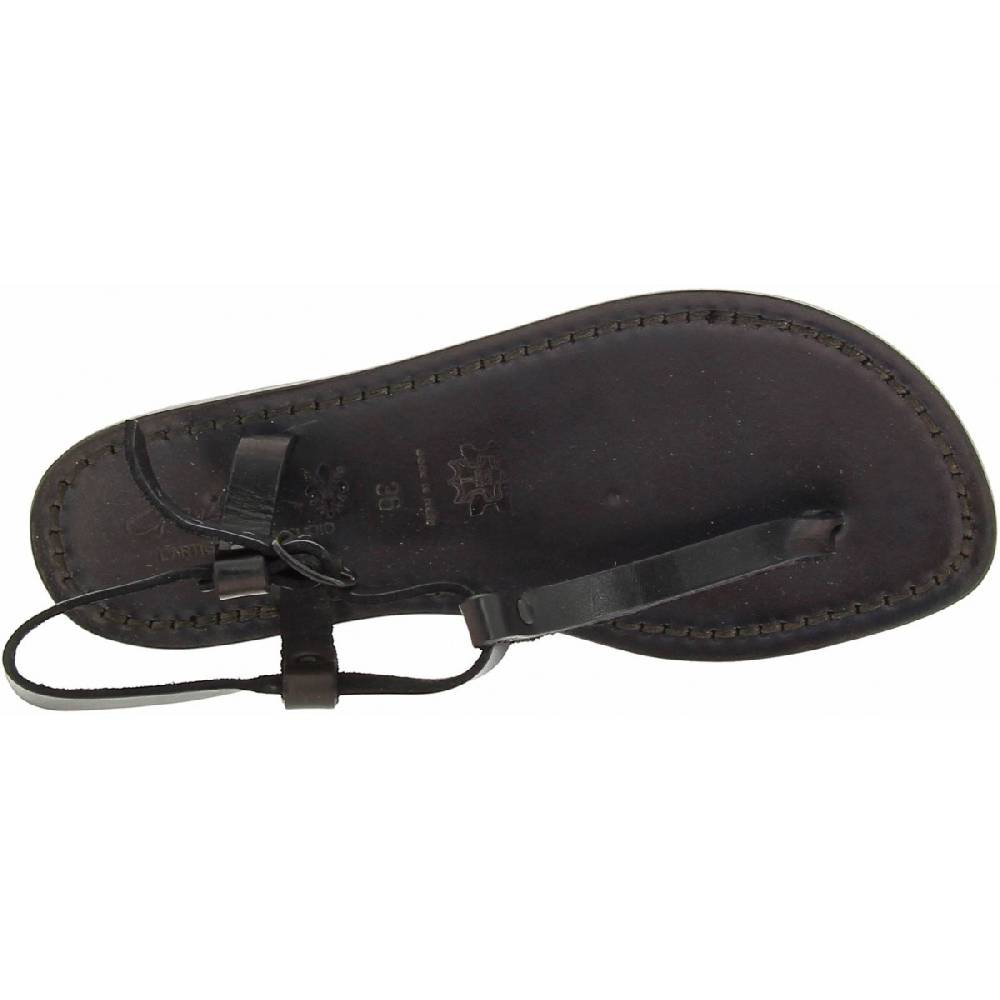 Lartigiano Del Cuoio Sandali Infradito Fatti A Mano In Pelle Nera