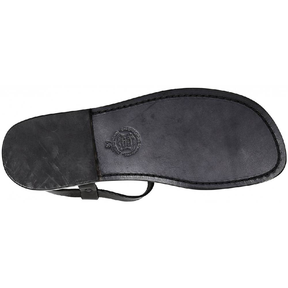 Lartigiano Del Cuoio Sandali Infradito In Cuoio Nero Artigianali