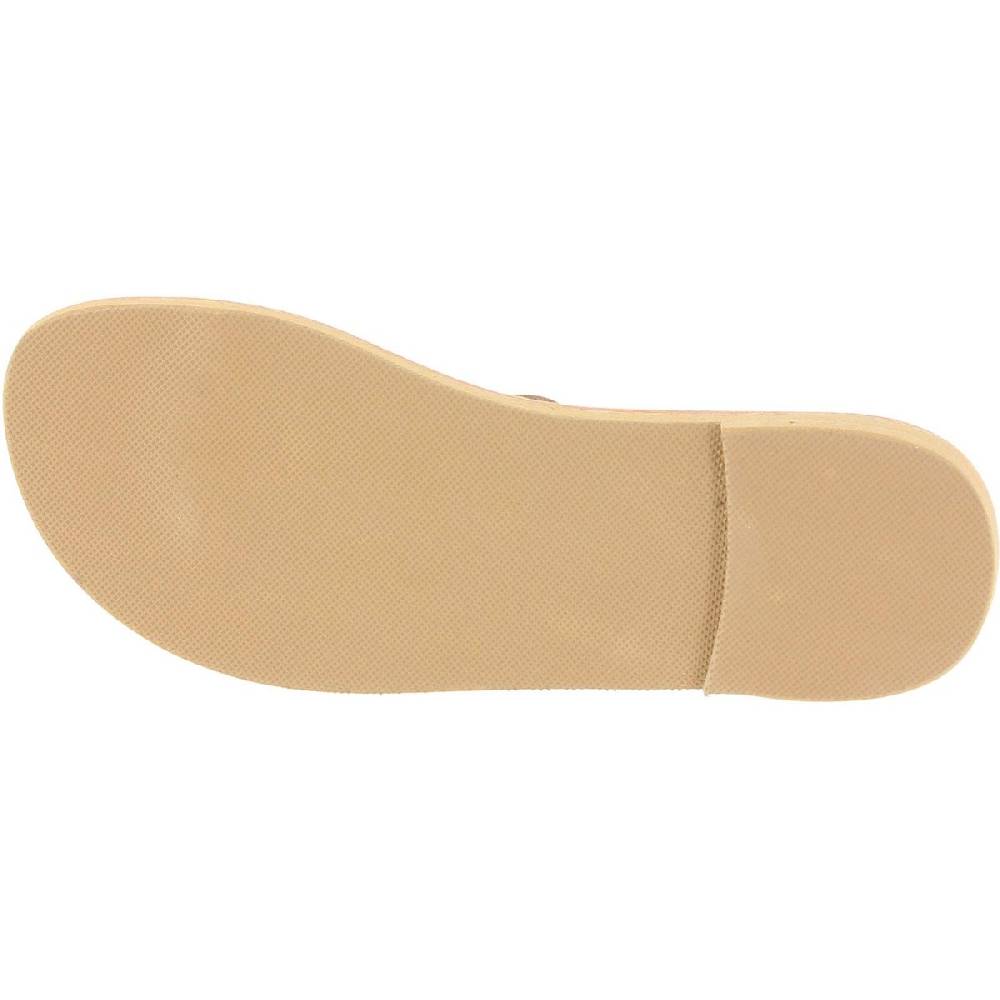 Lartigiano Del Cuoio Sandali Infradito Slip-on Da Uomo In Pelle Nabuk Nude Fatti A Mano