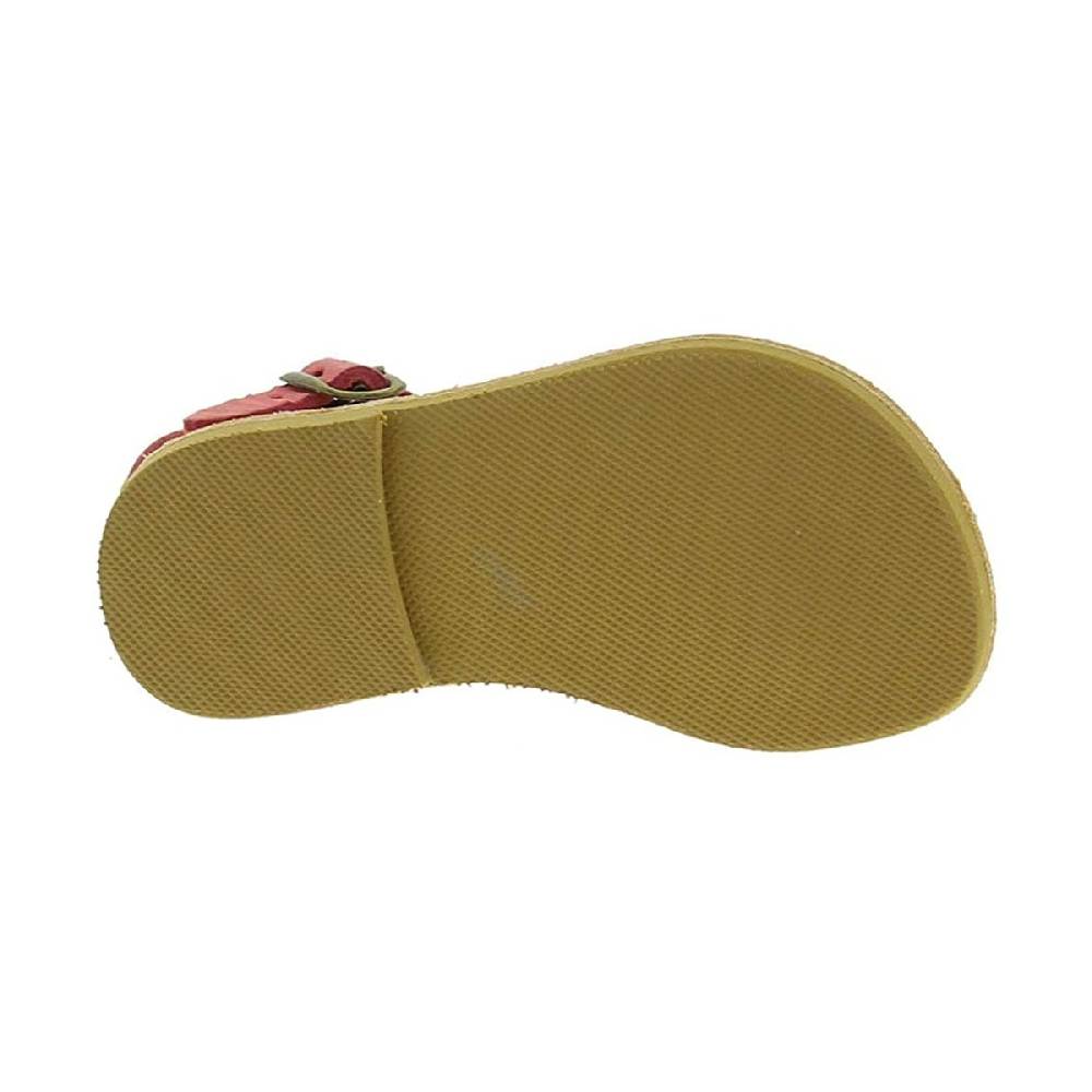 Lartigiano Del Cuoio Sandali Intrecciati Da Bambina In Pelle Nubuck Rosa Chiaro Chiusura Con Fibbia