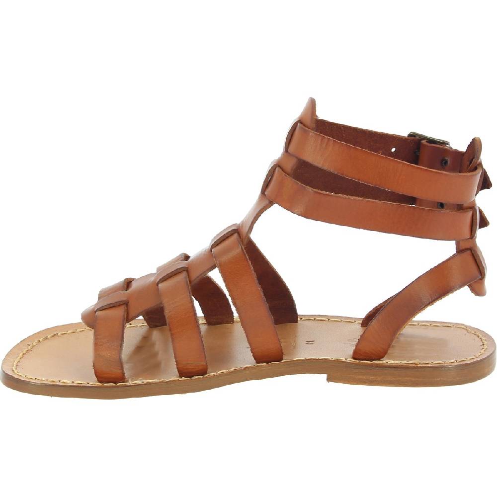 Lartigiano Del Cuoio Sandali Romani Da Uomo In Pelle Color Cuoio Antico