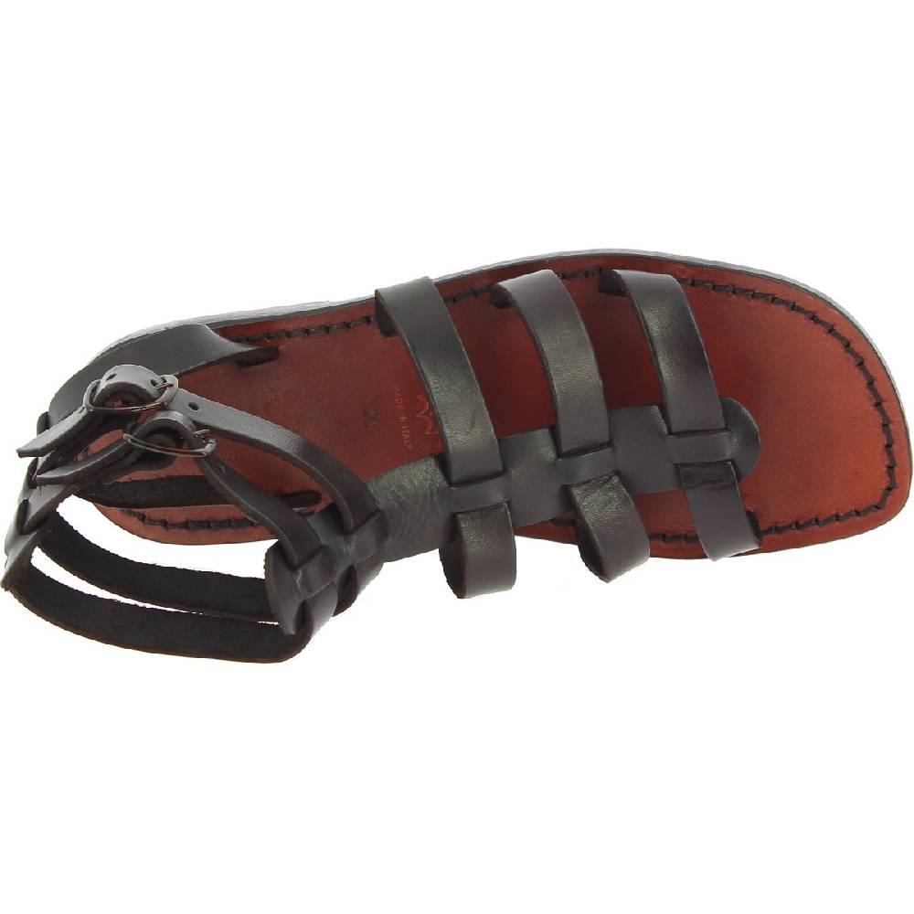 Lartigiano Del Cuoio Sandali Romani Da Uomo In Pelle Testa Di Moro Artigianali