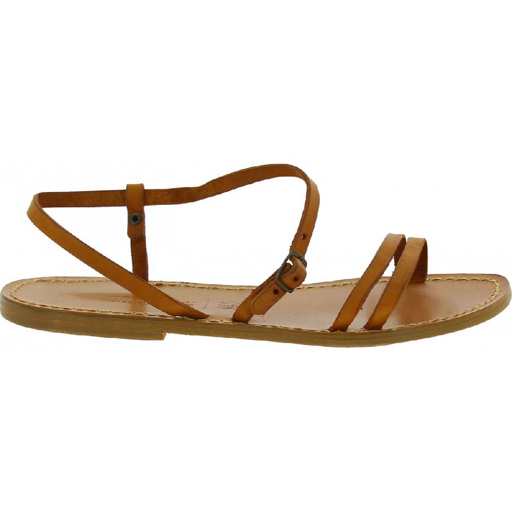 Lartigiano Del Cuoio Sandali Schiava Bassi Da Donna Color Cuoio