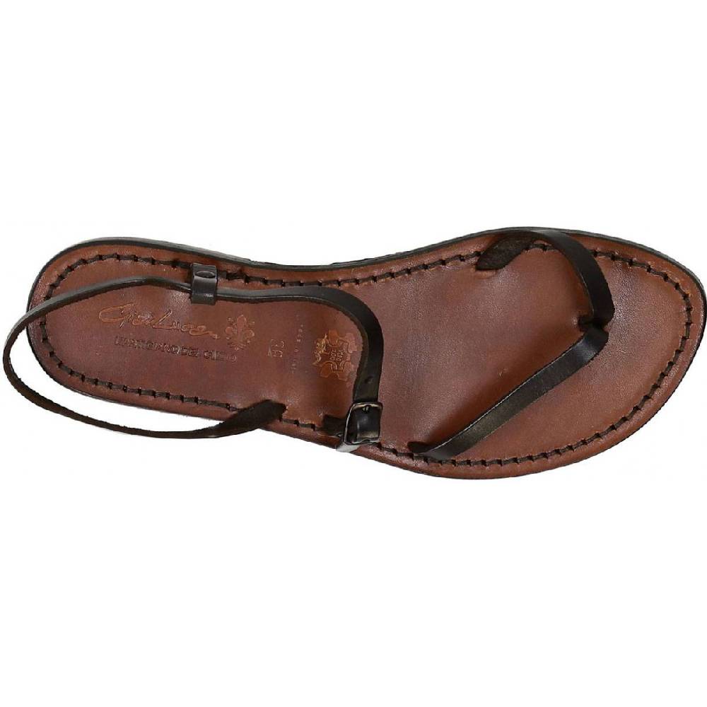 Lartigiano Del Cuoio Sandali Schiava Infradito Da Donna Color Testa Di Moro