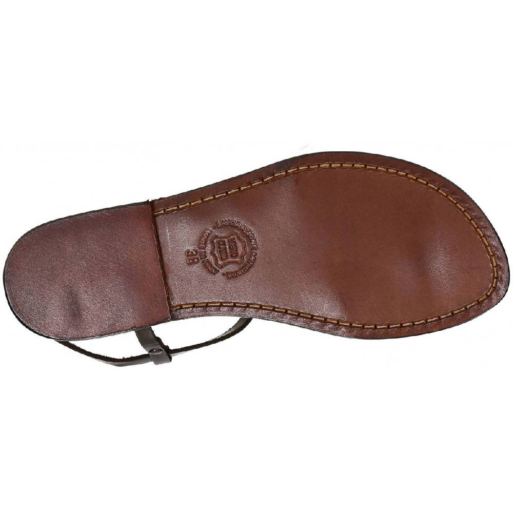 Lartigiano Del Cuoio Sandali Schiava Infradito Da Donna Color Testa Di Moro