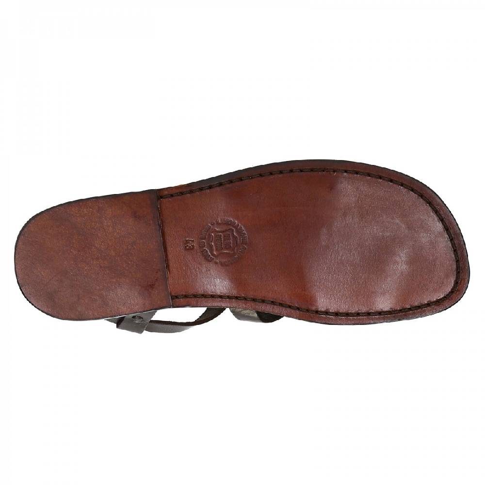 Lartigiano Del Cuoio Sandali Uomo Cuoio Artigianali In Pelle Testa Di Moro