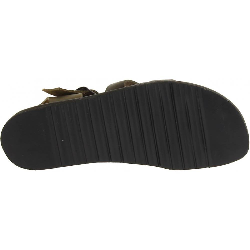 Lartigiano Del Cuoio Sandali Uomo Fatti A Mano In Pelle Color Fango Suola Gomma Spessa