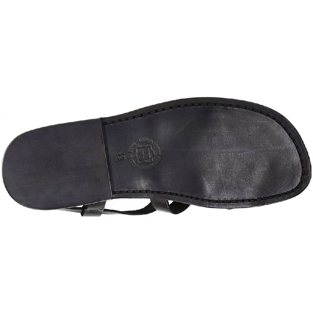 Lartigiano Del Cuoio Sandali Uomo In Cuoio Fatti A Mano In Italia In Pelle Nero
