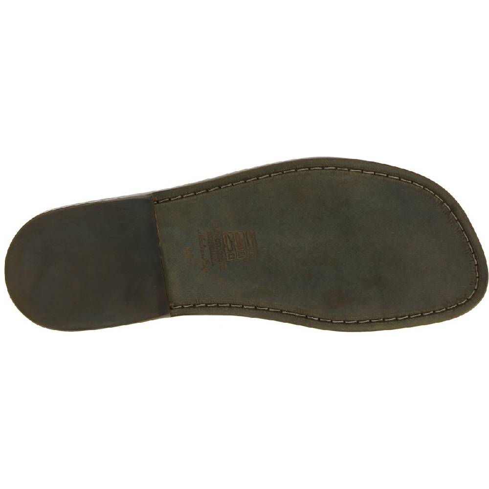 Lartigiano Del Cuoio Sandali Uomo In Pelle Color Fango Fatti A Mano In Italia