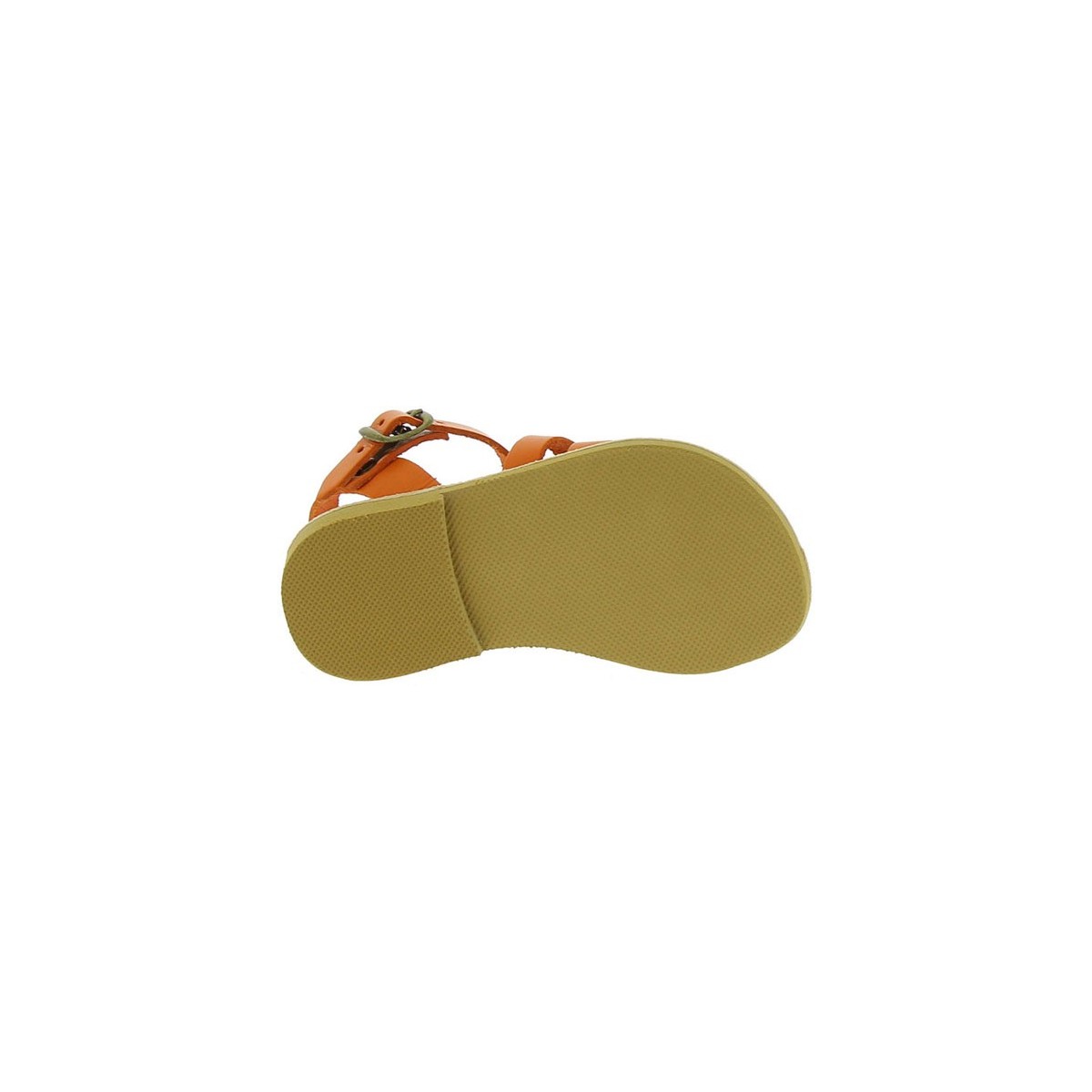 Lartigiano Del Cuoio Sandalo Da Bambino In Pelle Di Vitello Arancione Chiusura Con Fibbia