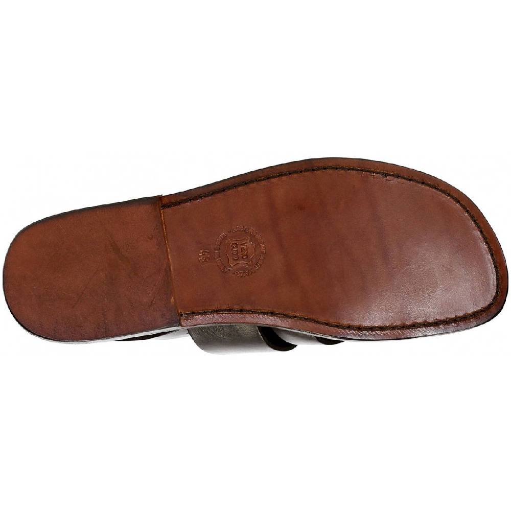 Lartigiano Del Cuoio Sandalo Francescano In Cuoio Testa Di Moro Da Uomo