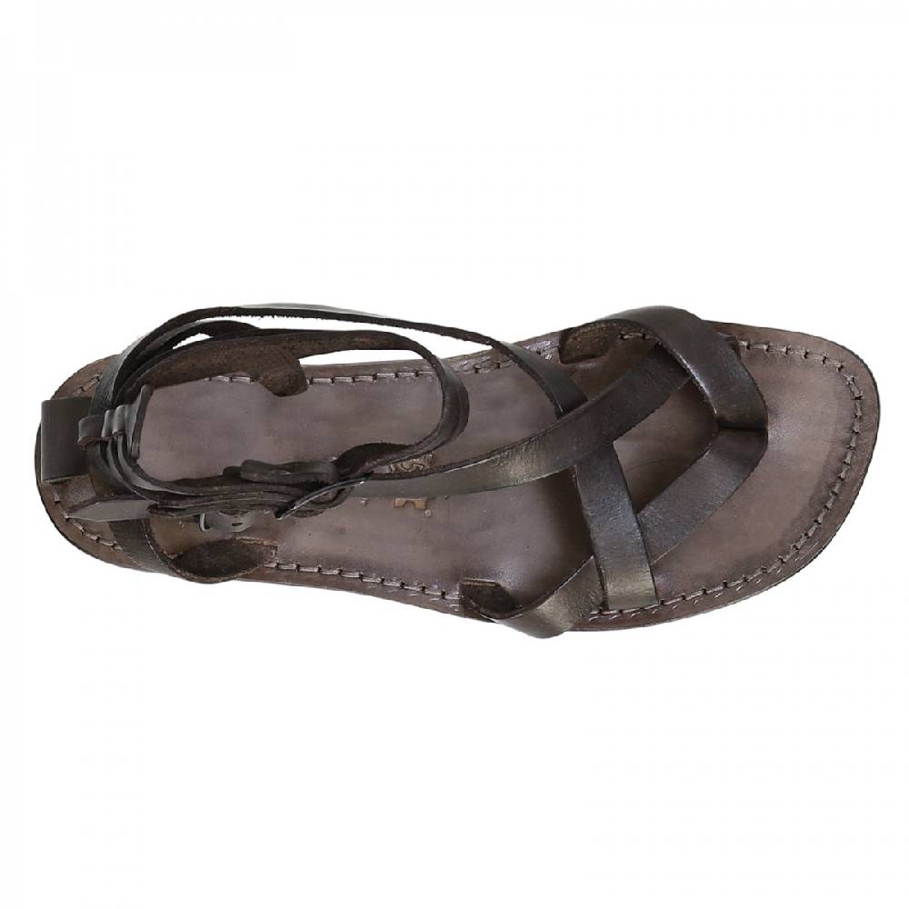 Lartigiano Del Cuoio Sandalo Gladiatore Uomo In Pelle Color Fango