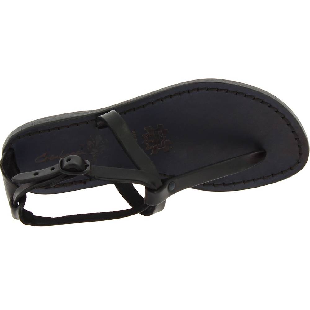 Lartigiano Del Cuoio Sandalo Infradito Da Donna In Pelle Nero Artigianali
