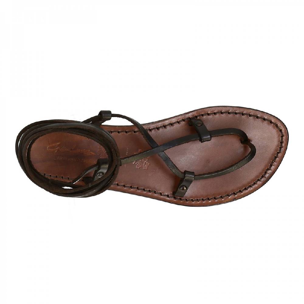 Lartigiano Del Cuoio Scarpe A Schiava Fatte A Mano In Pelle Testa Di Moro