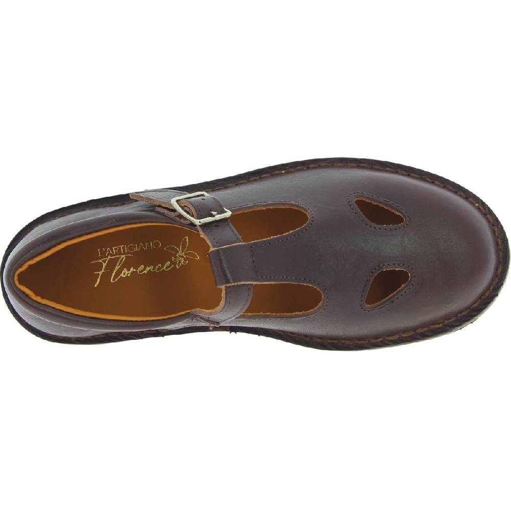 Lartigiano Del Cuoio Scarpe Aperte Da Uomo In Pelle Marrone Scuro Fatte A Mano In Italia