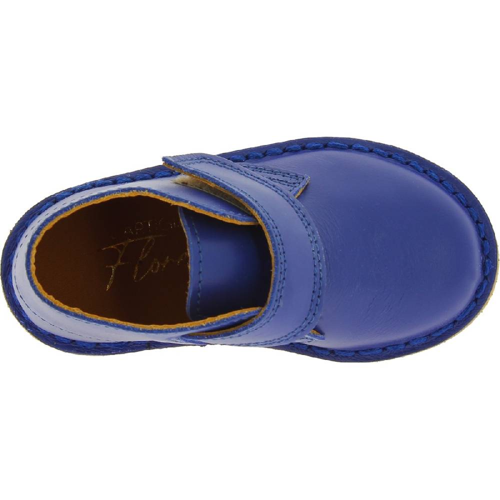 Lartigiano Del Cuoio Scarpe Artigianali Bambino In Pelle Blu Fatte A Mano In Italia
