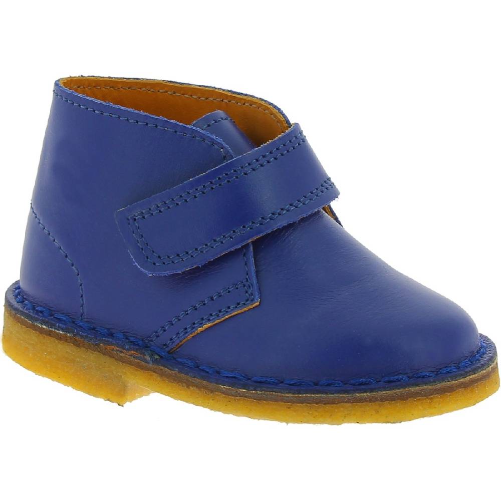 Lartigiano Del Cuoio Scarpe artigianali bambino in pelle blu fatte a mano in Italia