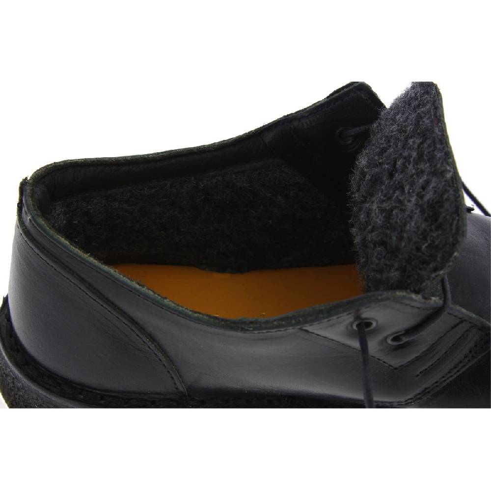 Lartigiano Del Cuoio Scarpe Basse Da Donna In Pelle Nera Con Fodera Invernale