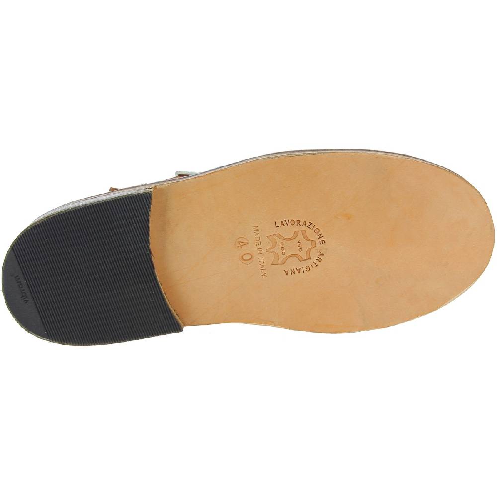 Lartigiano Del Cuoio Scarpe Con Occhietti Per Adulti In Pelle Marrone Fatte A Mano In Italia