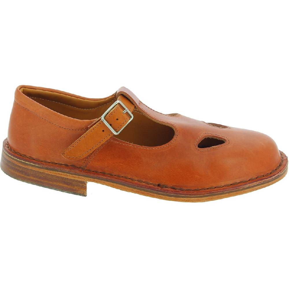 Lartigiano Del Cuoio Scarpe "occhi Di Bue" Da Donna In Pelle Marrone Fatte A Mano In Italia