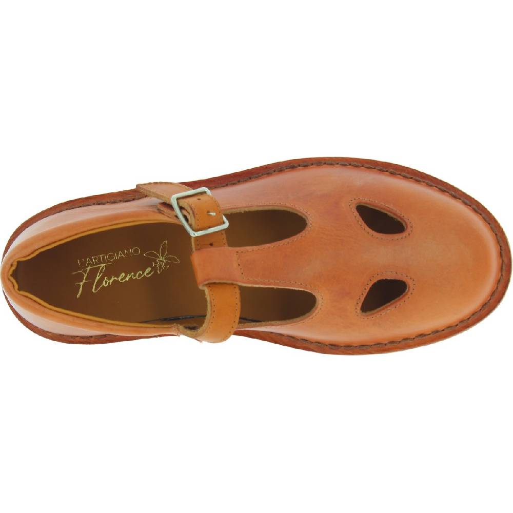 Lartigiano Del Cuoio Scarpe "occhi Di Bue" Da Donna In Pelle Marrone Fatte A Mano In Italia