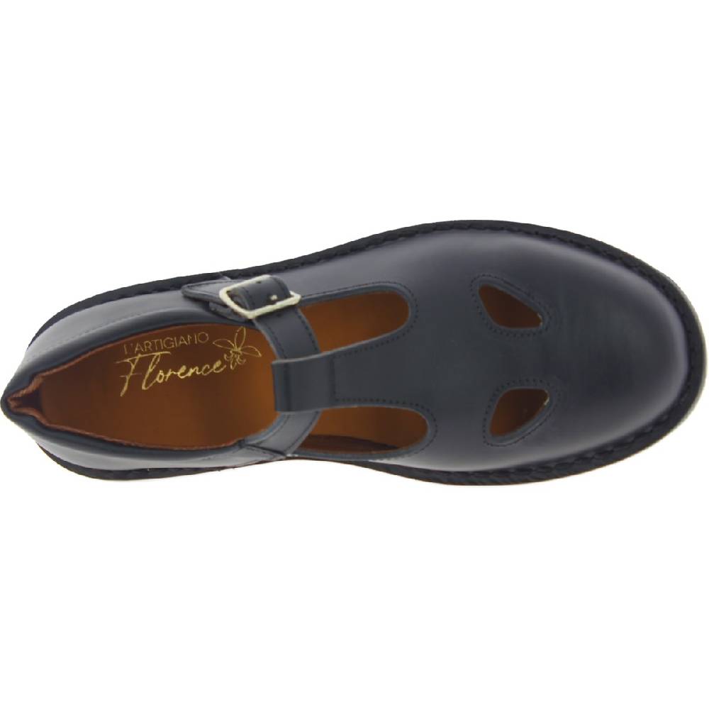 Lartigiano Del Cuoio Scarpe Occhio Di Bue Da Adulto In Pelle Nera Fatte A Mano In Italia