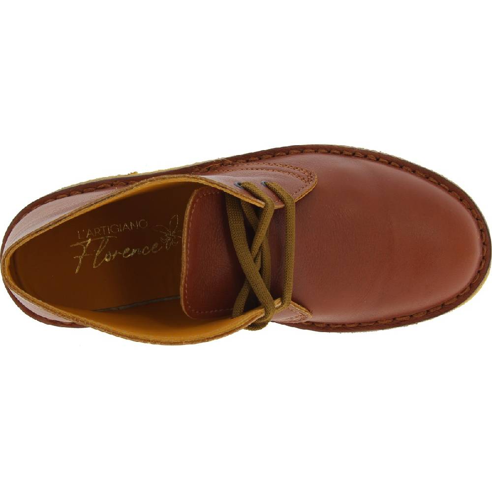 Lartigiano Del Cuoio Scarpe Polacchine Da Bambino In Pelle Marrone Fatte A Mano In Italia