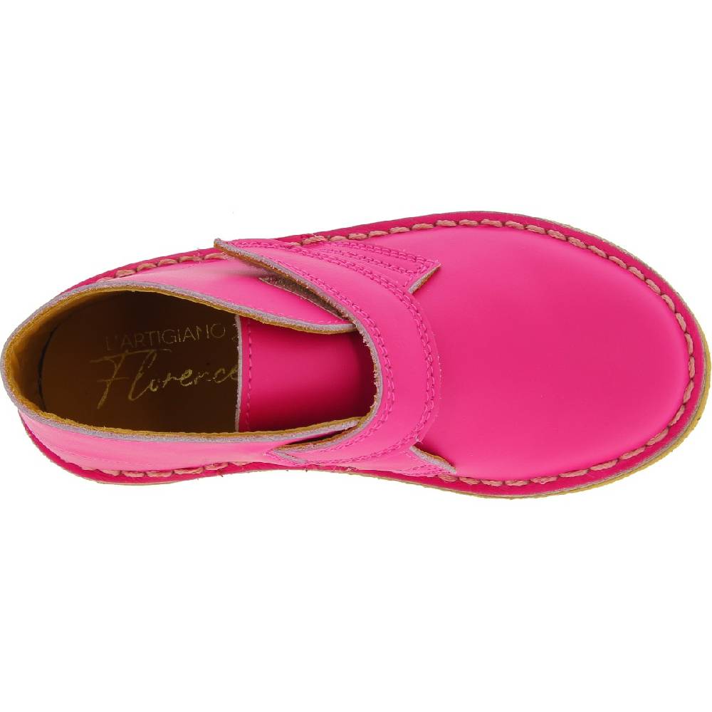 Lartigiano Del Cuoio Scarponcini Da Bambina In Vera Pelle Rosa Fatti A Mano In Italia