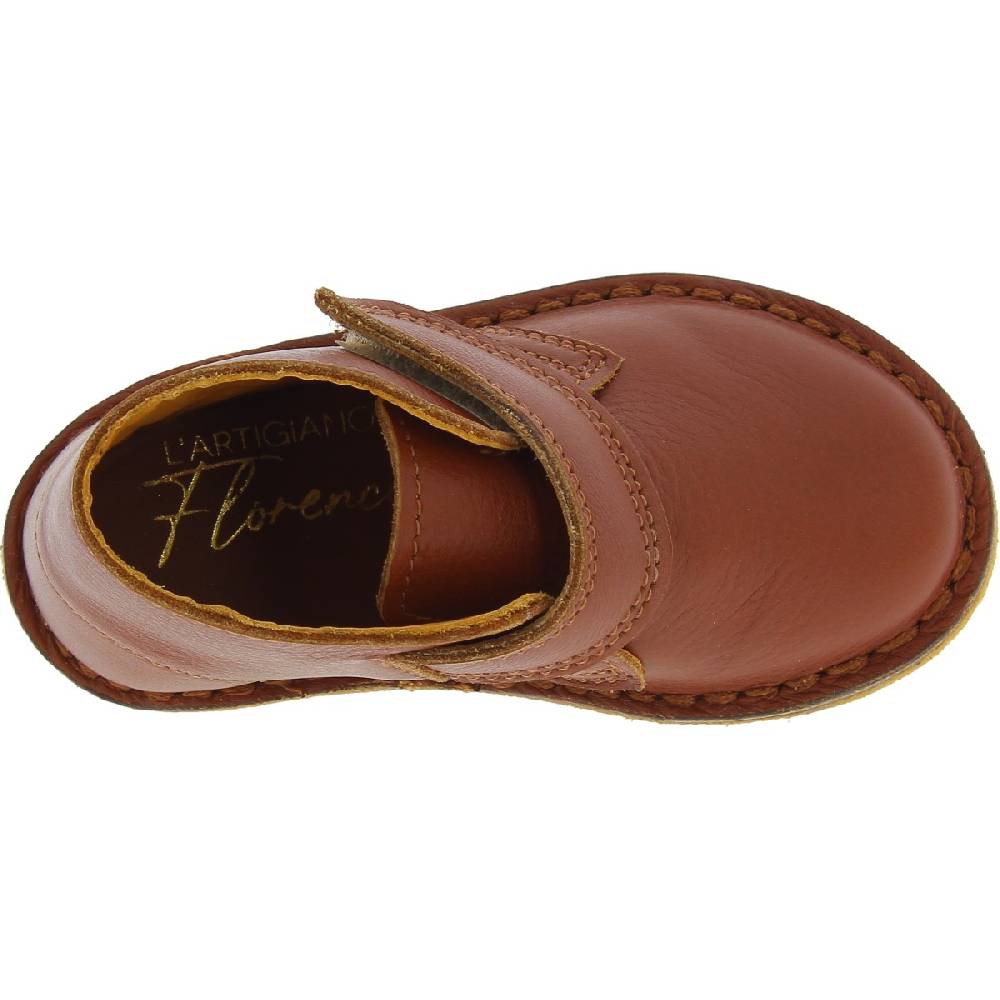 Lartigiano Del Cuoio Scarponcini Da Bambino In Pelle Marrone Fatte A Mano In Italia