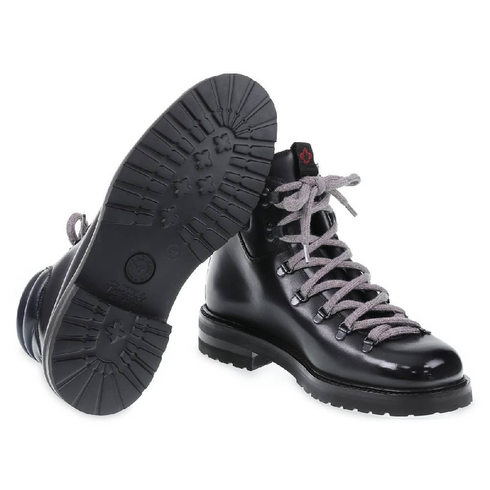 Lartigiano Del Cuoio Scarponcino Invernale In Pelle Blu Scuro - Fratelli Borgioli - Artigianalità Italiana