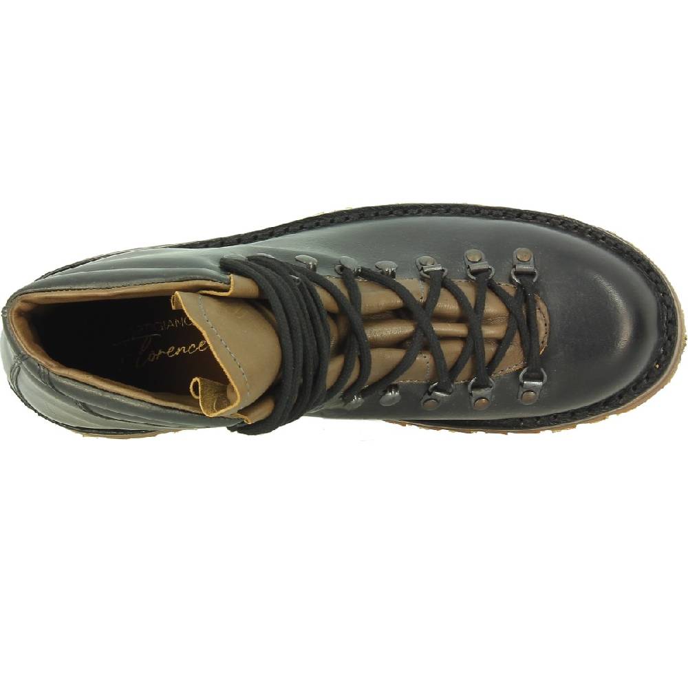 Lartigiano Del Cuoio Scarpone Da Montagna In Pelle Nera Conciata Al Vegetale