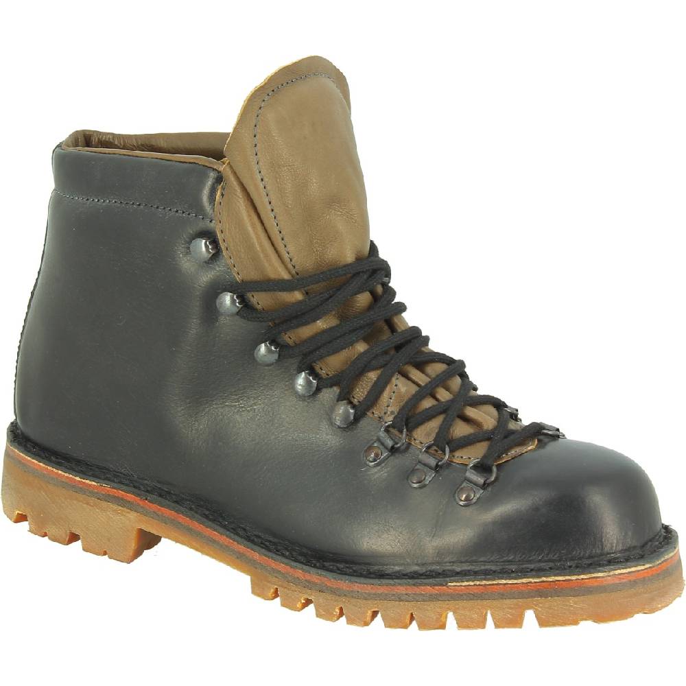 Lartigiano Del Cuoio Scarpone da montagna in pelle nera conciata al vegetale