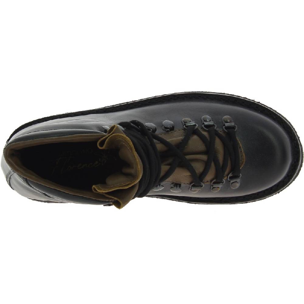 Lartigiano Del Cuoio Stivale Da Montagna Donna Color Nero Con Suola In Caucciù